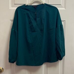 Banana Republic Long-Sleeve Green Blouse, Size MP